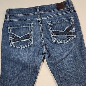 BKE Starlite Womens Flare Jeans w/ Classic Indigo Wash Embroidered  Size 29R‎